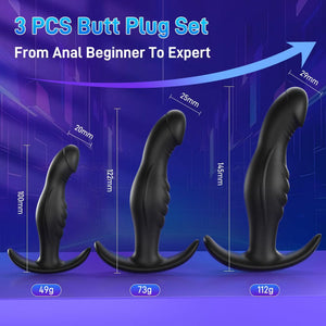 Detail: 3-Piece Rear Plug Set Men's Prostate Massager Intimate Trainer Adult Toy - Seductiva NZ