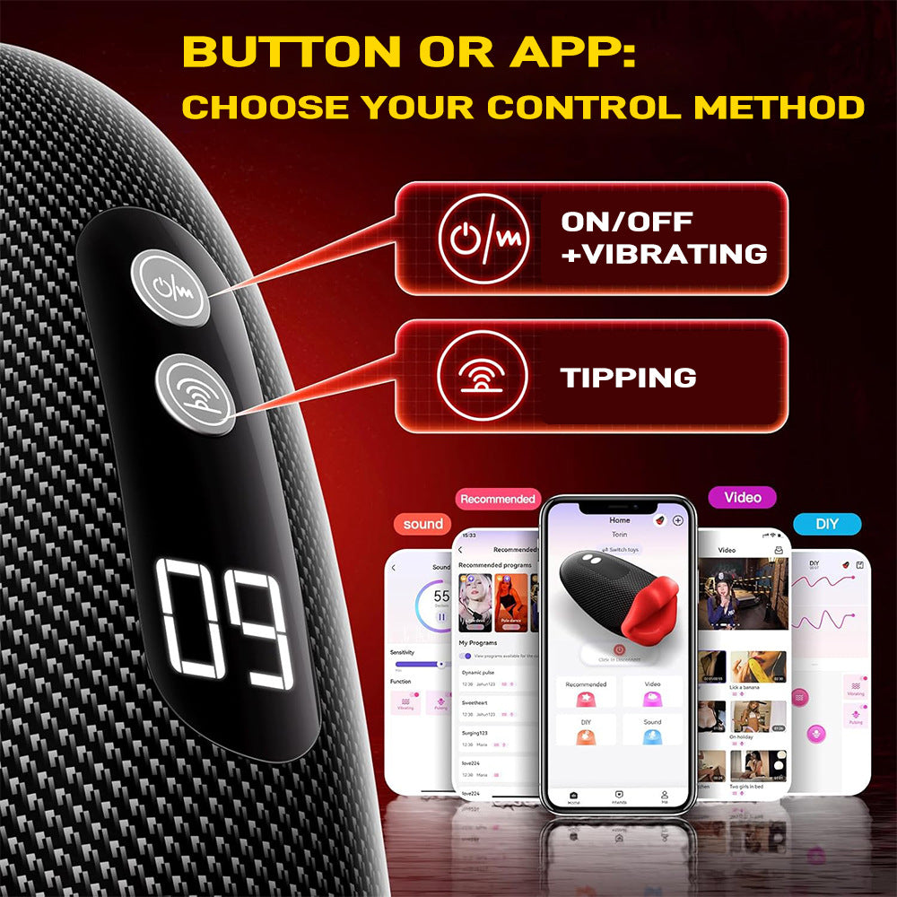 Detail: Men's Handheld Suction Vibrator APP Controlled Intimate Massage Trainer Adult Toy - Seductiva NZ
