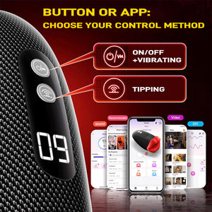 Detail: Men's Handheld Suction Vibrator APP Controlled Intimate Massage Trainer Adult Toy - Seductiva NZ