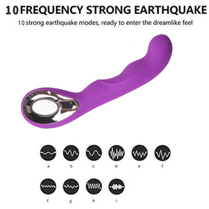 Main: Seductiva Curve: 10-Mode G-Spot Stimulation Vibrating Dildo - Seductiva NZ