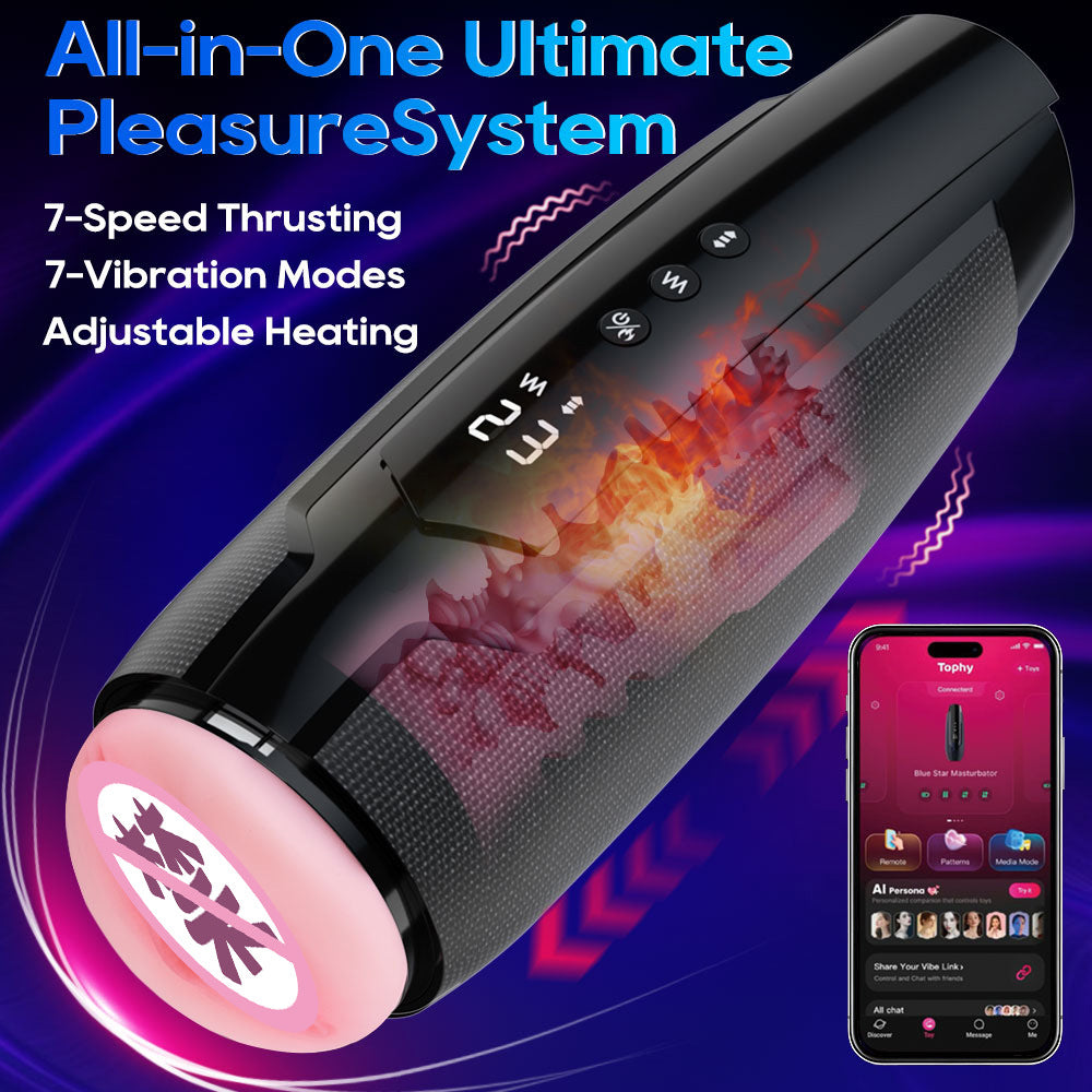Main: Seductiva Zenith - 3-in-1 Telescopic, Heating & Vibrating Masturbator - Seductiva NZ