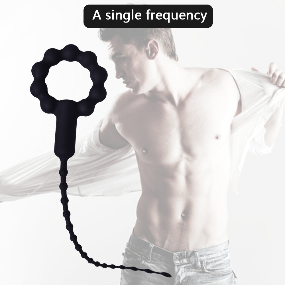 Sound: Vibrating Urethral Sounding Rod with Pull Ring main product view - vibrators NZ at Seductiva NZ
