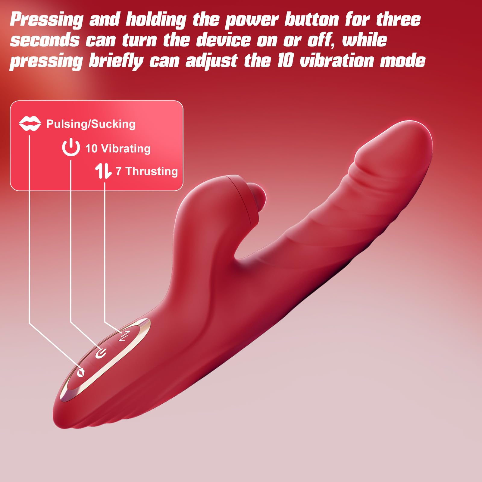 Thrusting Rose G-Spot Vibrator – 10 Vibrations material and design image 5 - rabbit vibrator NZ at Seductiva NZ